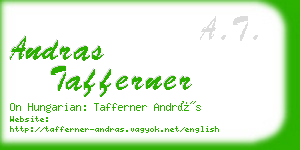 andras tafferner business card